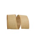 Reliant Ribbon 20.5 in. 10 Yards Burlap Wired Edge Ribbon-gold Edge, Sage 3222M-577-40F